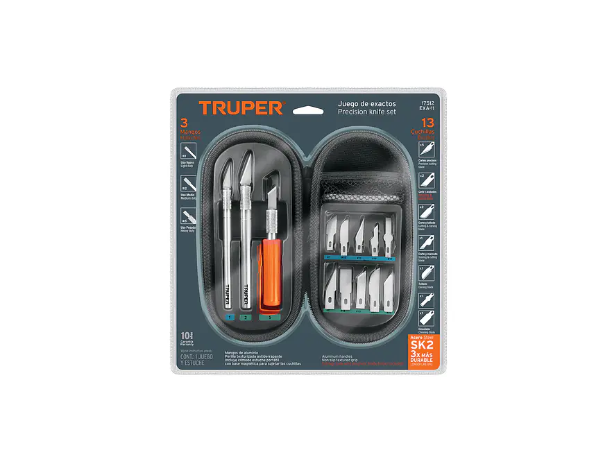 Juego de Exacto Truper 17512, 11 Piezas - Foto 4 | aztools.co