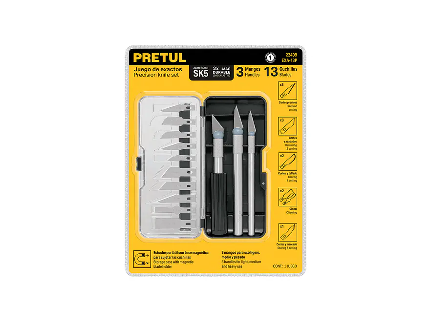 Juego de bisturíes con estuche, Pretul 22409 - Foto 4 | aztools.co