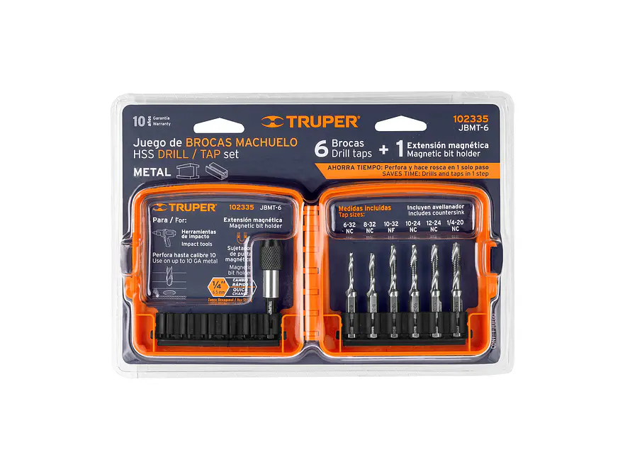 Juego de 6 Brocas Machuelo Truper 102335, para Metal - Foto 4 | aztools.co