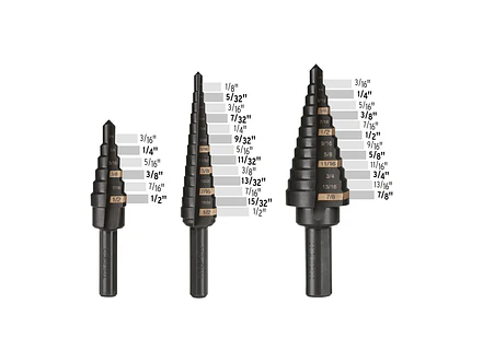 Juego de brocas escalonadas óxido negro 3 piezas Truper 100988, JBES-3,  - Foto 2 | aztools.co
