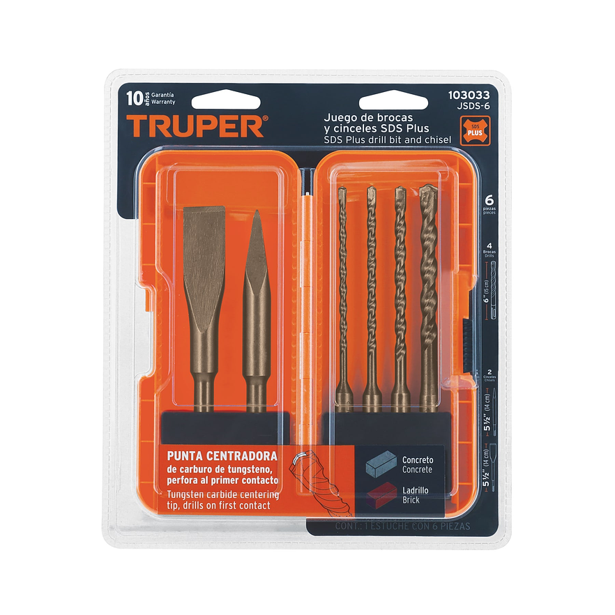 Juego de Brocas y Cinceles SDS Plus Truper 103033, 6 Piezas 5