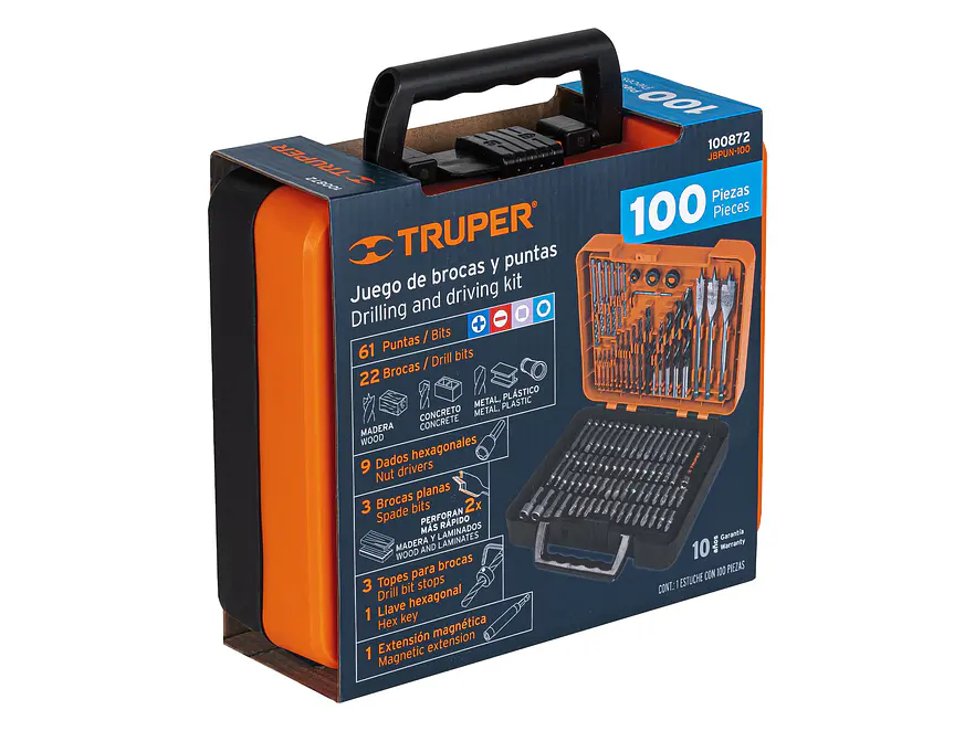 Juego de brocas y puntas Truper 100872, 100 piezas - Foto 5 | aztools.co