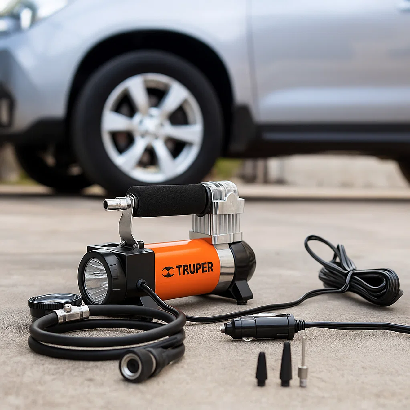 Compresor de aire 12V Truper 19999 portátil para carro - incluye maletin   5