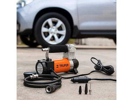 Compresor de aire 12V Truper 19999 portátil para carro - incluye maletin   - Foto 5 | aztools.co
