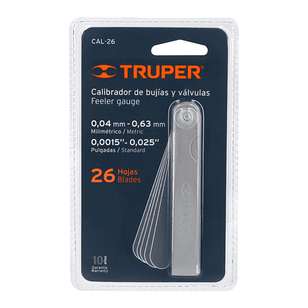 Calibrador de galgas Truper 14396, 26 hojas  4