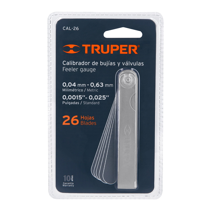 Calibrador de galgas Truper 14396, 26 hojas  4