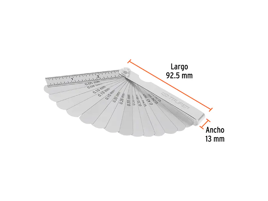 Calibrador de galgas Truper 14395, 15 hojas  - Foto 3 | aztools.co