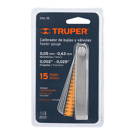 Calibrador de galgas Truper 14395, 15 hojas  4