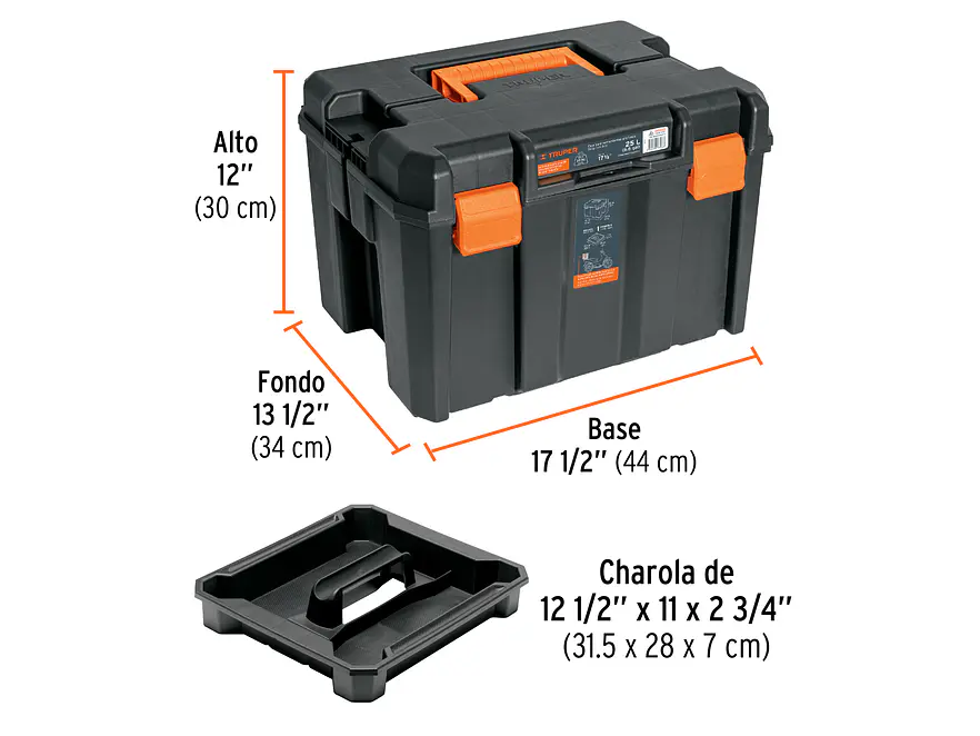 Caja de Herramienta Truper 102643, plàstica profunda de 17