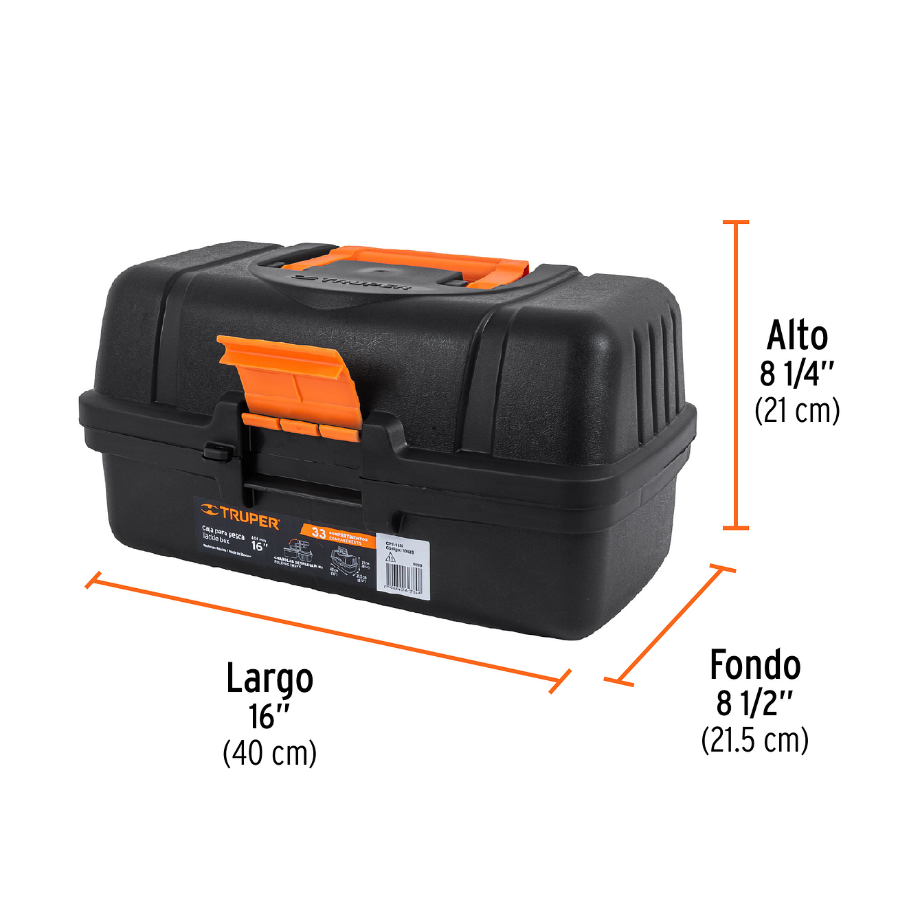 Caja para pesca de 16