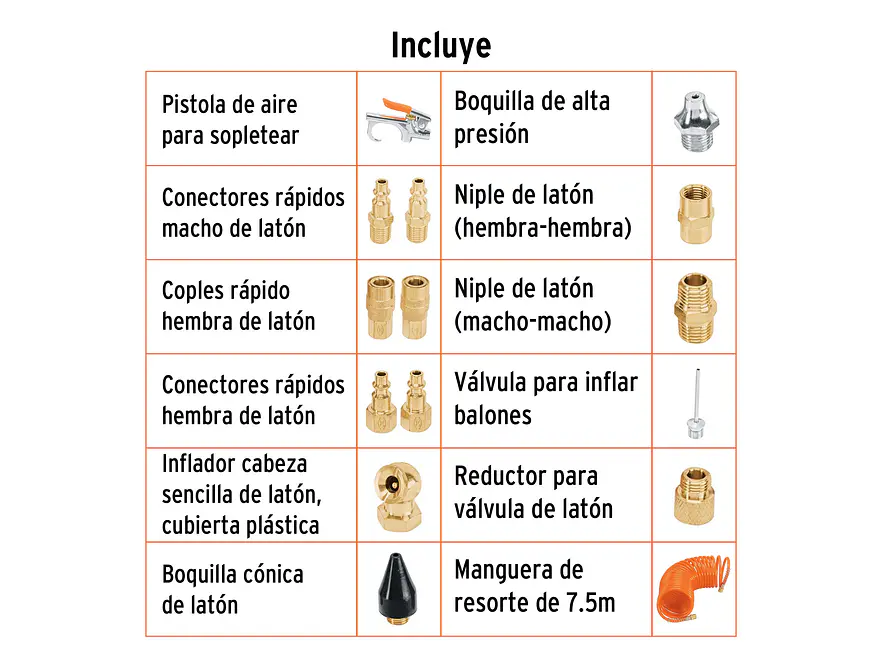 Juego de 15 accesorios neumáticos para limpiar e inflar Truper 19094 - Foto 2 | aztools.co