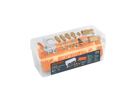 Juego de 15 accesorios neumáticos para limpiar e inflar Truper 19094 - Foto 3 | aztools.co
