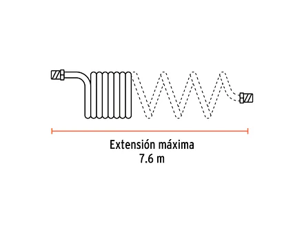 Manguera para Compresor Truper 102522, Tipo Resorte, 7.6 m - Foto 3 | aztools.co