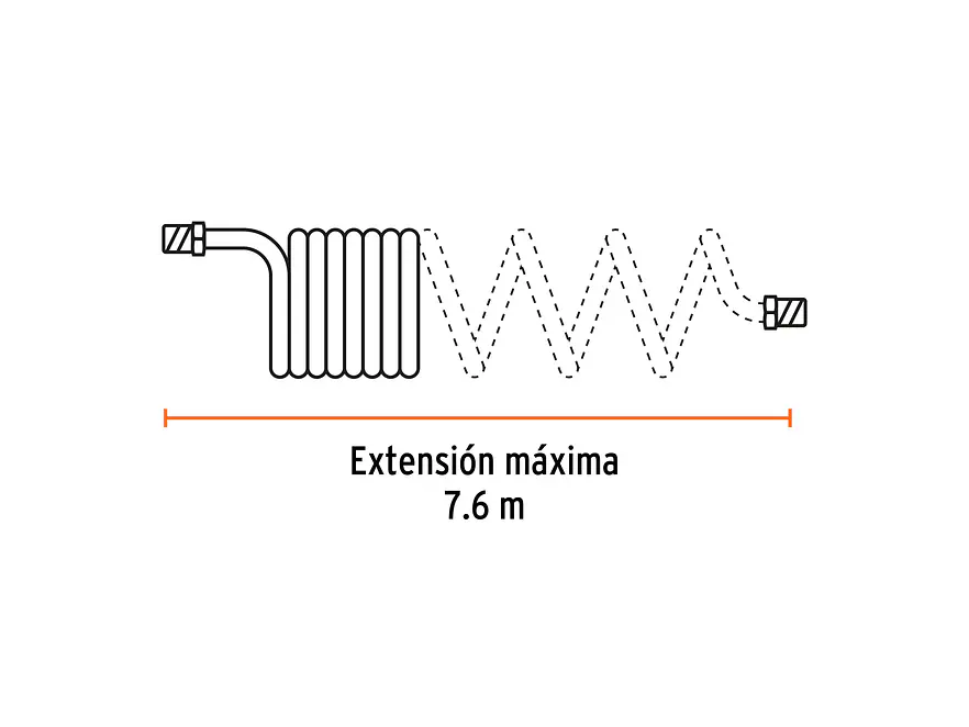 Manguera para Compresor Truper 102522, Tipo Resorte, 7.6 m - Foto 3 | aztools.co