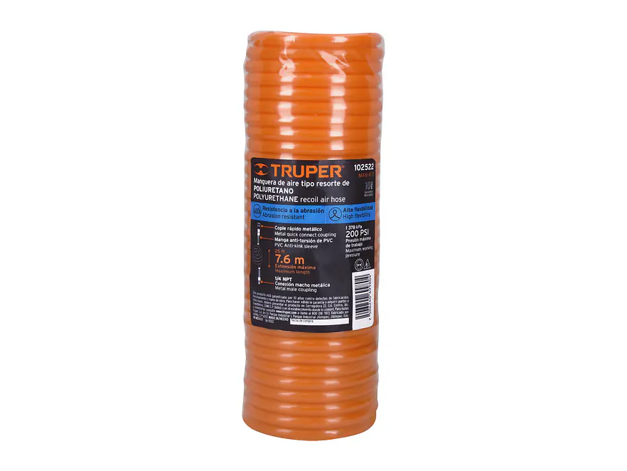 Manguera para Compresor Truper 102522, Tipo Resorte, 7.6 m - Foto 4 | aztools.co
