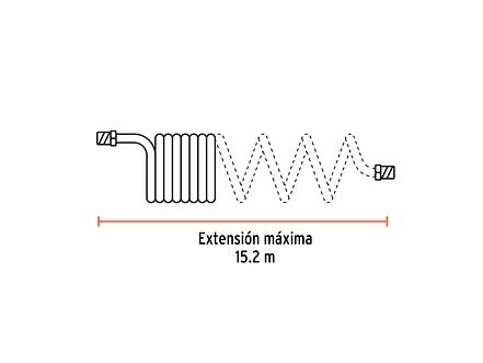 Manguera tipo resorte para compresor Truper 19075, 1/4