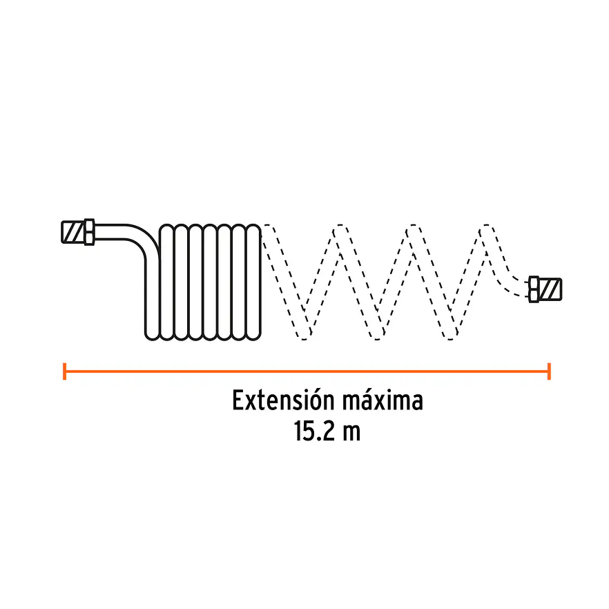 Manguera tipo resorte para compresor Truper 19075, 1/4