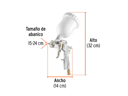 Pistola para Pintar Híbrida Truper 103929, Vaso Plástico, 3.0 mm - Foto 3 | aztools.co