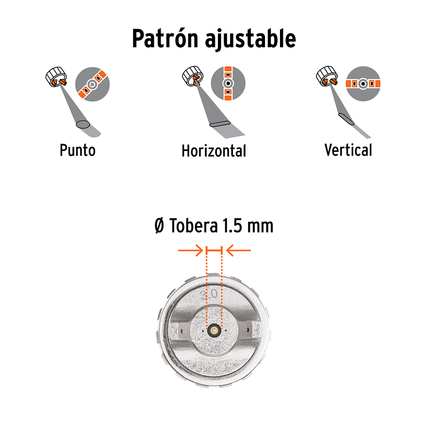 Pistola para Pintar Híbrida Truper 103928, Vaso Plástico, 1.5 mm 5