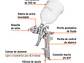 Pistola para pintar gravedad HVLP Truper 12129, vaso plástico, boquilla 1.7mm  - Miniatura 2 | aztools.co