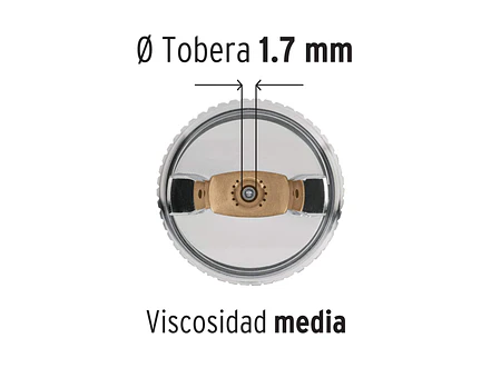 Pistola para pintar gravedad HVLP Truper 12129, vaso plástico, boquilla 1.7mm  - Foto 4 | aztools.co