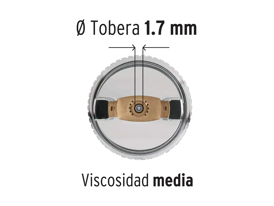 Pistola para pintar gravedad HVLP Truper 12129, vaso plástico, boquilla 1.7mm  - Foto 4 | aztools.co