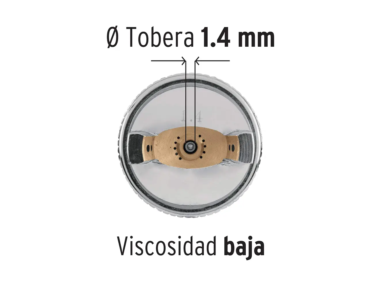 Pistola para pintar gravedad HVLP, Truper 12128, vaso plástico, boquilla 1.4mm  - Foto 5 | aztools.co