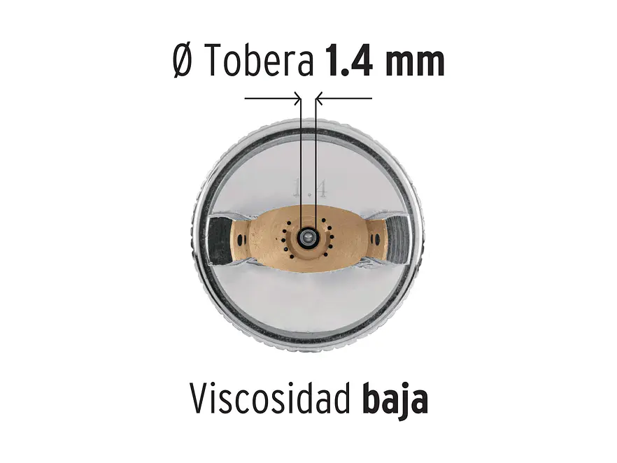 Pistola para pintar gravedad HVLP, Truper 12128, vaso plástico, boquilla 1.4mm  - Foto 5 | aztools.co