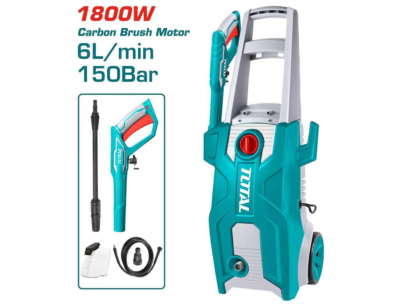 Hidrolavadora Industrial TOTAL UTGT11356 1800W 2200 PSI 120V - Foto 1 | aztools.co