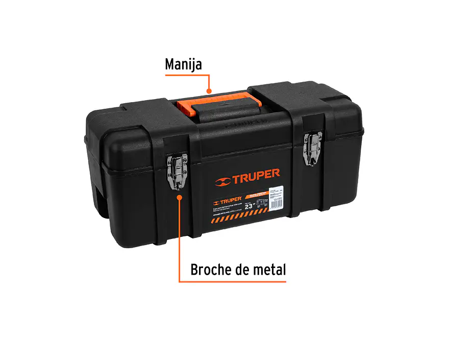 Caja de herramienta plástica de 23
