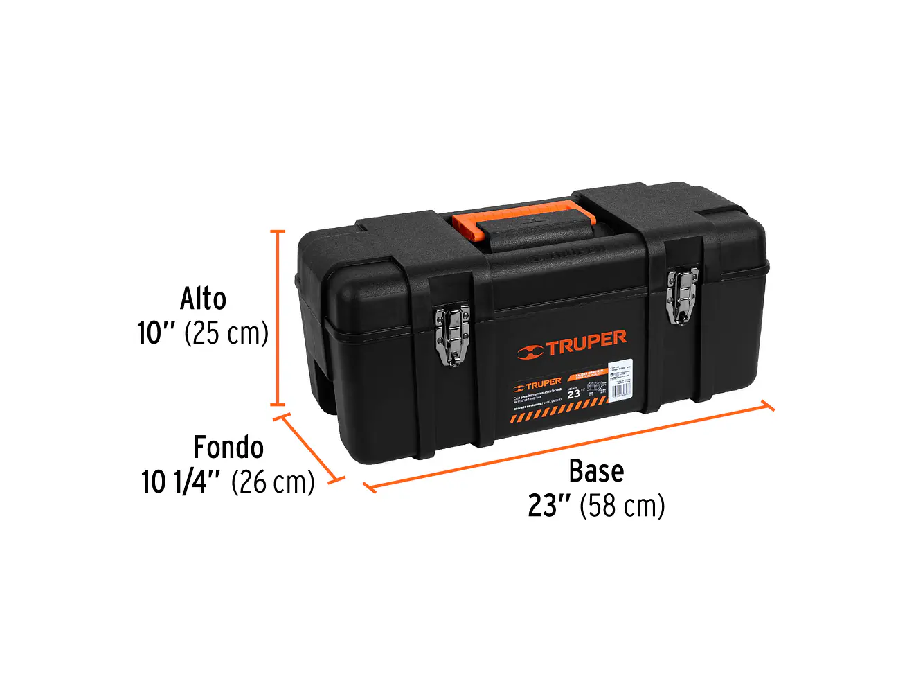 Caja de herramienta plástica de 23