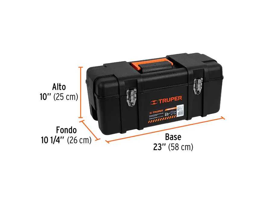 Caja de herramienta plástica de 23