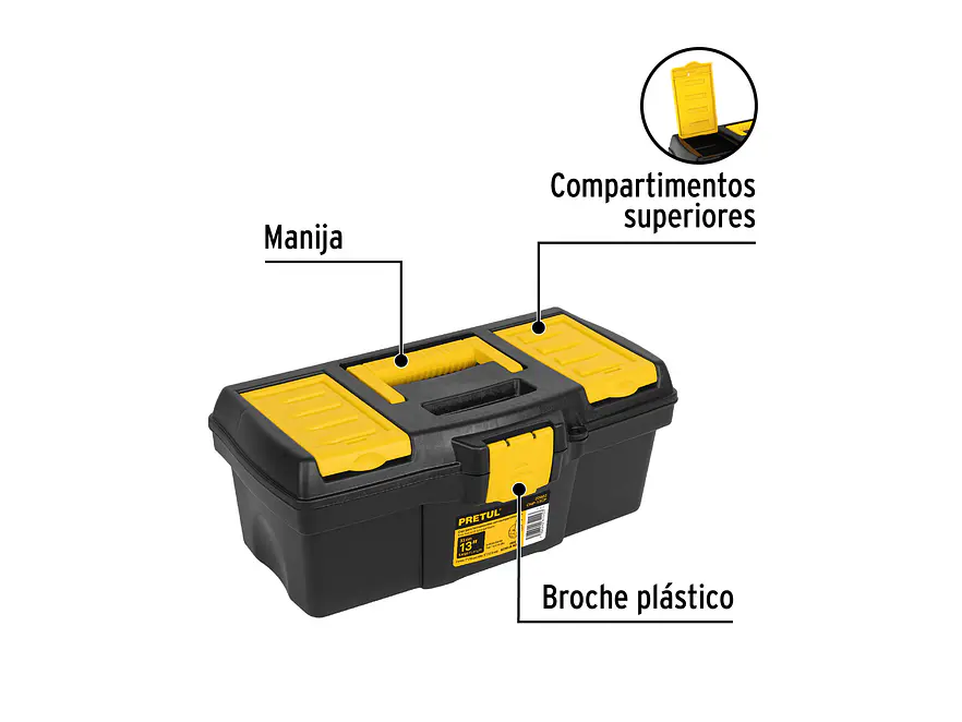 Caja de herramientas plástica Pretul 20602 13