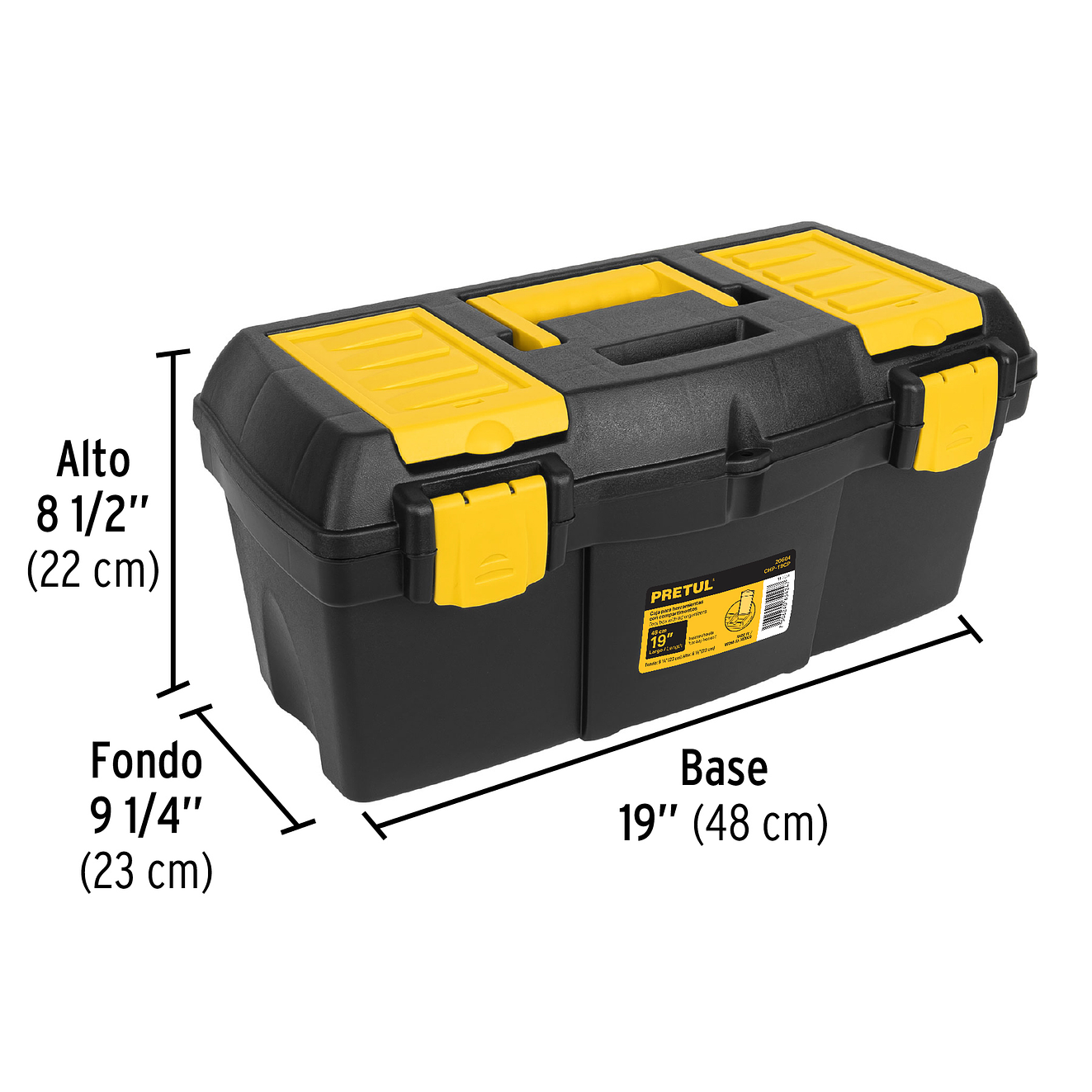 Caja de herramientas plástica  Pretul 20604 19