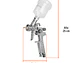 Pistola p/retoque gravedad Truper 11097, HVLP, vaso plástico, boquilla 1.0mm  - Miniatura 3 | aztools.co