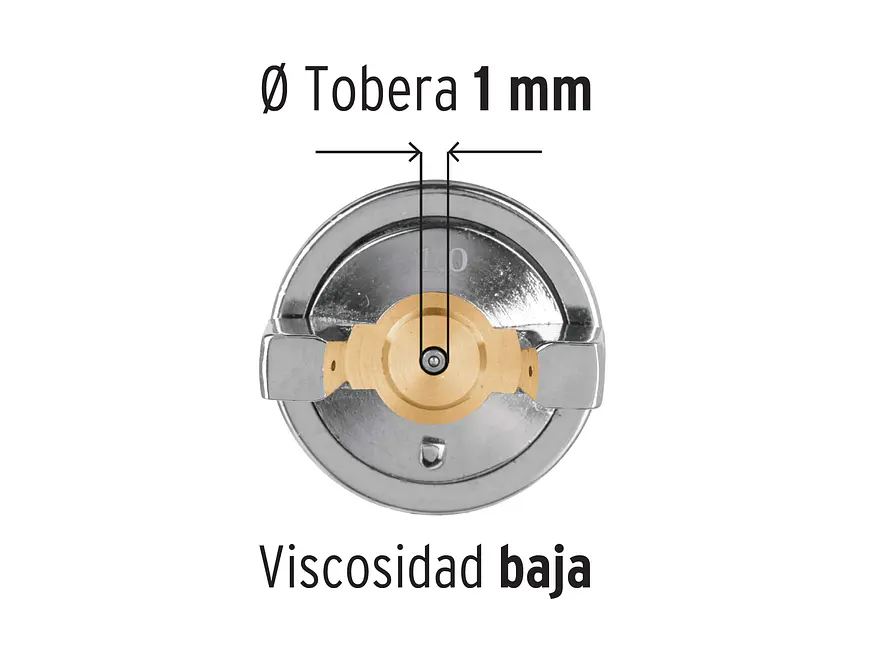 Pistola p/retoque gravedad Truper 11097, HVLP, vaso plástico, boquilla 1.0mm  - Foto 5 | aztools.co