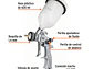 Pistola para pintar gravedad LVMP Truper 11749, vaso plástico, 1.4 mm, Expert - Miniatura 2 | aztools.co