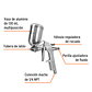 Pistola p/retoque gravedad LVMP Truper 11098, vaso aluminio, 0.5 mm  - Miniatura 2