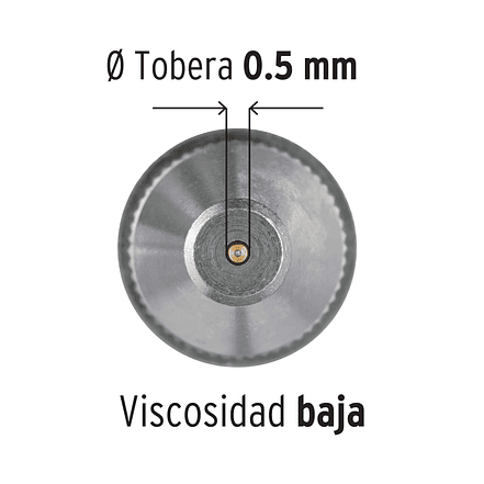 Pistola p/retoque gravedad LVMP Truper 11098, vaso aluminio, 0.5 mm  4