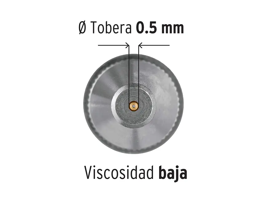 Pistola p/retoque gravedad LVMP Truper 11098, vaso aluminio, 0.5 mm  - Foto 4 | aztools.co