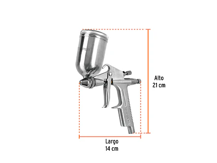 Pistola p/retoque gravedad LVMP Truper 11098, vaso aluminio, 0.5 mm  - Foto 5 | aztools.co