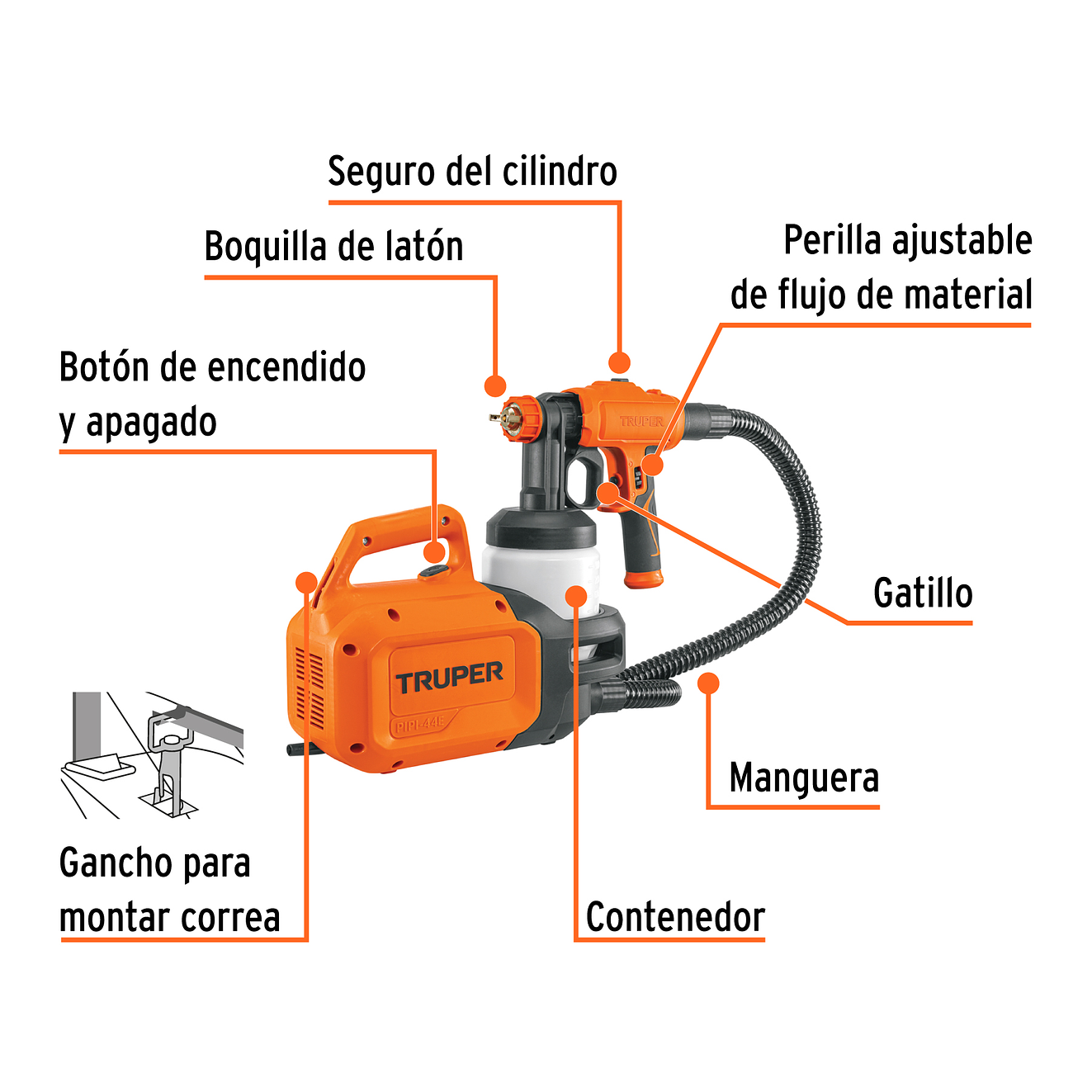 Pistola para Pintar Eléctrica Truper 15383, de 600 W 2