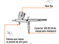 Pistola aerográfica de gravedad con vaso fijo Truper 16020 - Miniatura 2 | aztools.co