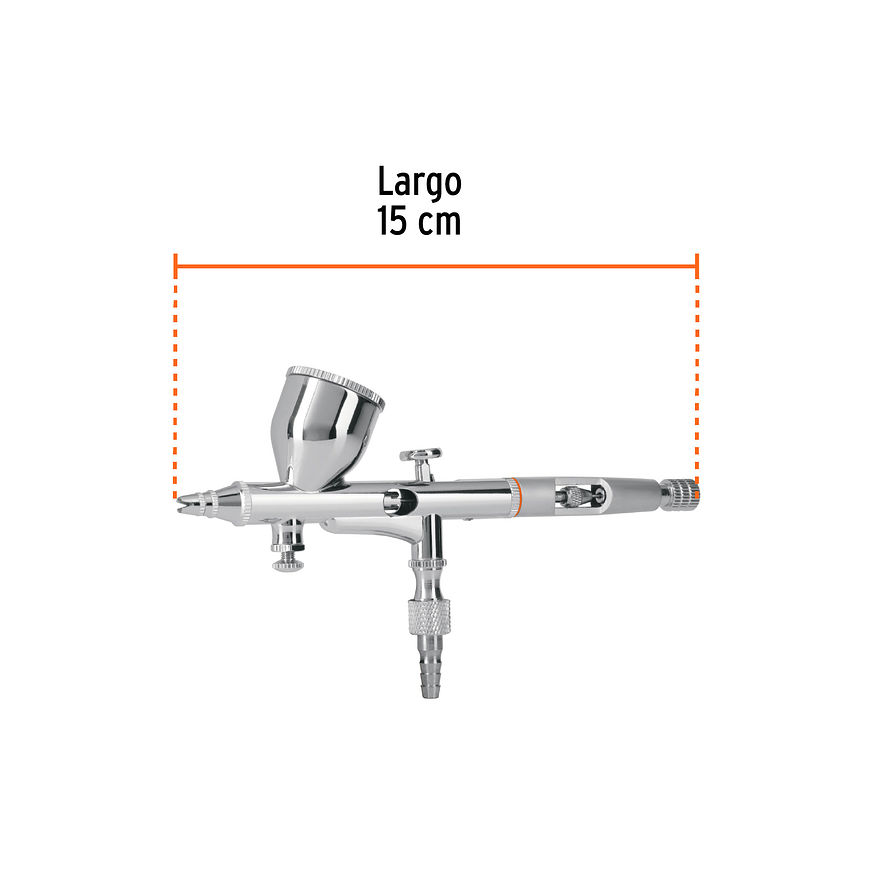 Pistola aerográfica de gravedad con vaso fijo Truper 16020 3