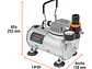 Compresor de diafragma para aerógrafo Truper 17247, 1/5 Hp, 110 V  - Miniatura 5 | aztools.co