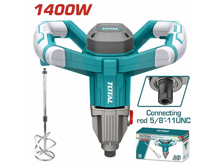 Mezclador de Pintura Industrial TOTAL UTD614006 1400W (5/8-11, Doble Velocidad) - Foto 1 | aztools.co