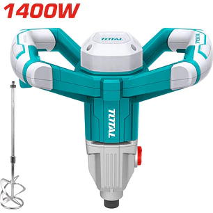 Mezclador de Pintura Industrial TOTAL UTD614006 1400W (5/8-11, Doble Velocidad)