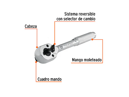 Ratchet doble, mando 1/4