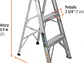 Escalera tipo tijera Truper 16740 T3 con 2 escalones, sin bandeja  - Miniatura 3 | aztools.co
