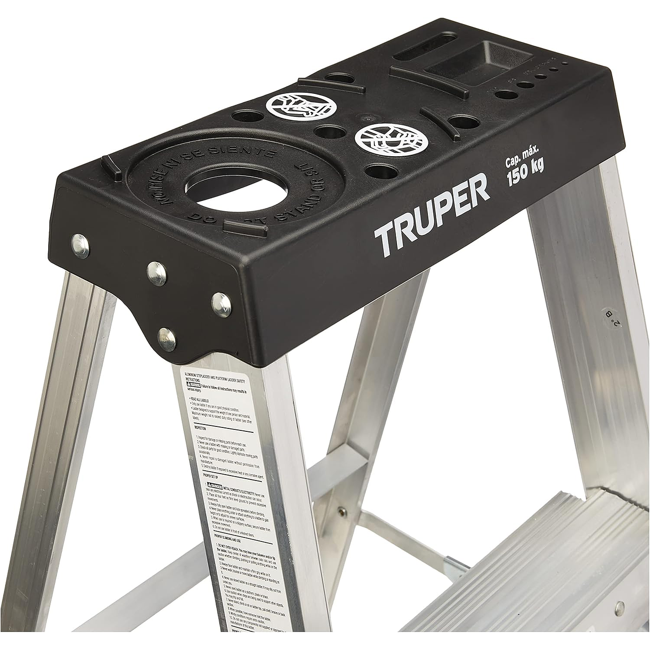 Escalera tipo tijera Truper 16740 T3 con 2 escalones, sin bandeja  7